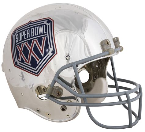 Lot Detail Super Bowl Xxv Silver Anniversary Helmet 22162500 Nfl Coa