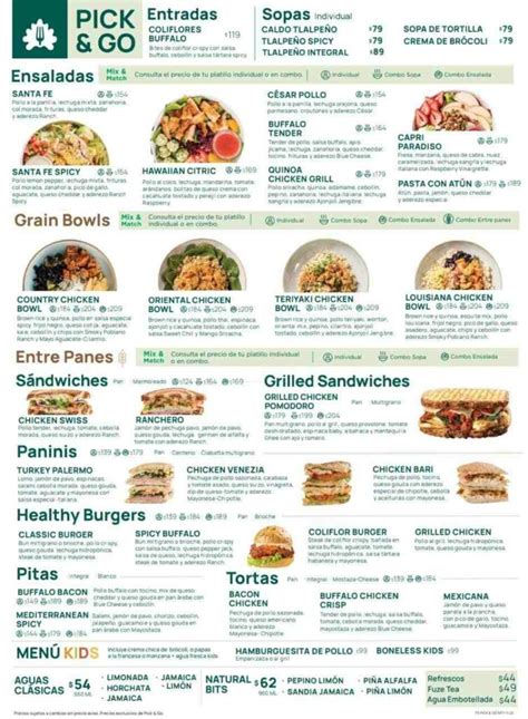 Super Salads Menú Precios México Actualizado Noviembre 2023