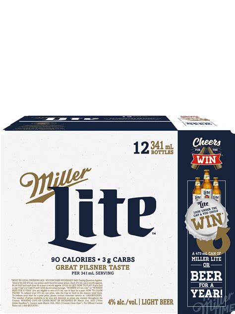 Miller Lite 12 Pack Bottles Newfoundland Labrador Liquor Corporation