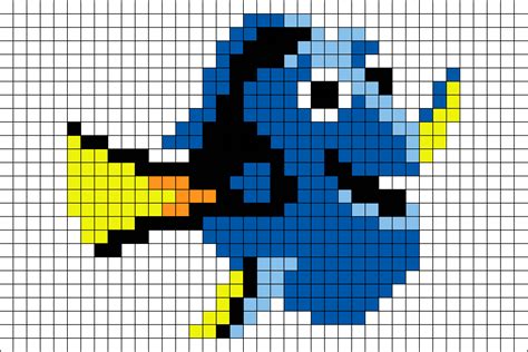Finding Dory Pixel Art Pixel Art Templates Pixel Art Pattern Pixel Art