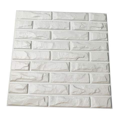Pvc 3d Wall Panels White Brick Wall Tiles 197 X 197 12 Pack