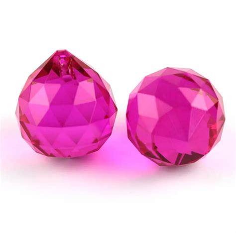 1 Hot Pink 30mm Crystal Balls 30mm Fuchsia Faceted Etsy