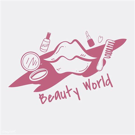 Beauty World Makeup Shop Logo Vector Free Image By