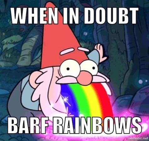 Made Meme Gravity Falls Gnome Rainbow Vomit Gravity Falls