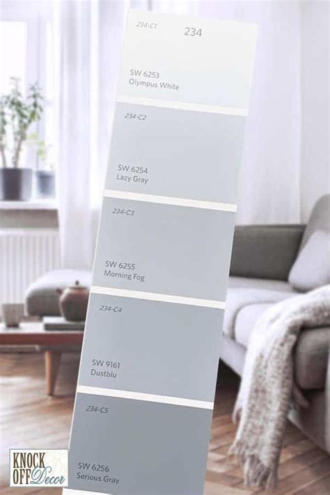 Sherwin Williams Lazy Gray SW Your Two For One Blue In Gray Color KnockOffDecor Com