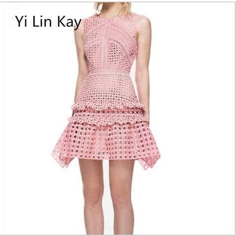 Yi Lin Kay Women Dress Summer 2017high Quality Fashion Runwaysexy