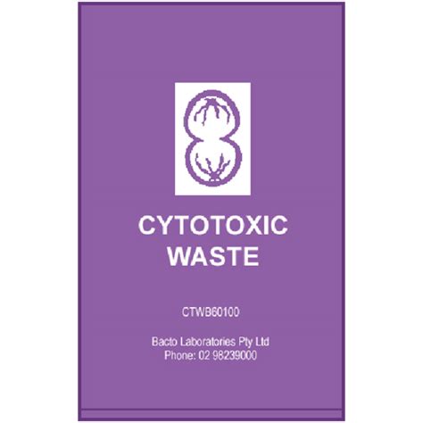 Purple Cytotoxic Waste Bags 55 X 70cm Box 200