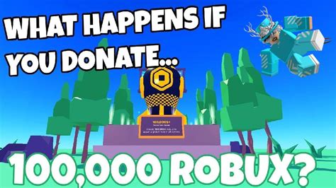 Donating 100k Robux Youtube