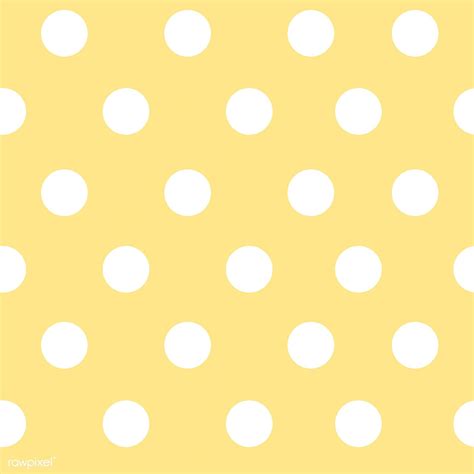 Yellow And White Seamless Polka Dot Pattern Vector Free Image By