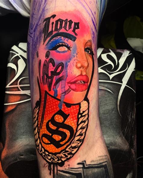 25 Graffiti Tattoos Dripping With Style And Colorful Ink