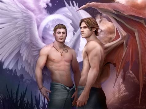 Michael And Lucifer Supernatural Fan Art Male Angels