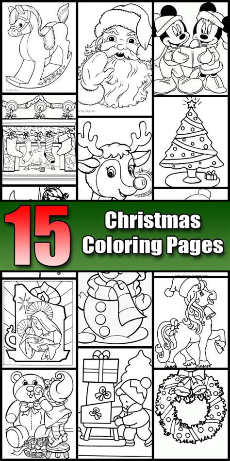 15 Printable Christmas Coloring Pages Holiday Vault