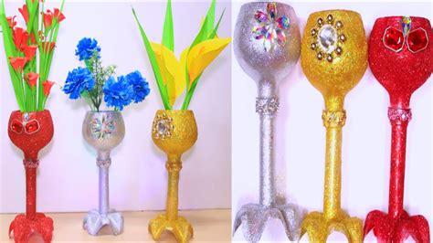 Plastic Bottle Flower Vase Craft Idea Easy Diy With Plastic Bottle