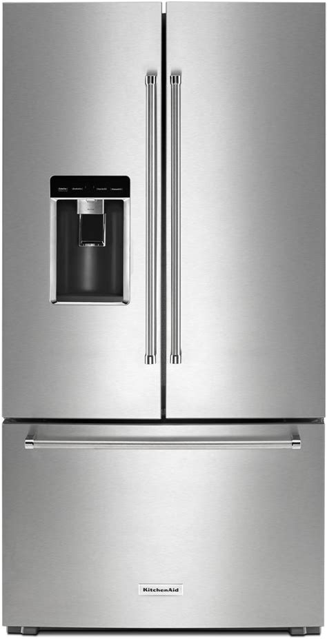 kitchenaid® 23 76 cu ft stainless steel counter depth french door refrigerator spencer s tv