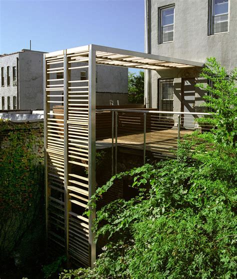 Deck outdoor rooftop pergolas patio urban hgtv contemporary pergola modern patios rooms landscape space swing backyard wooden roof designs bed. Urban trellis & roof deck - Modern - Deck - new york - by ...