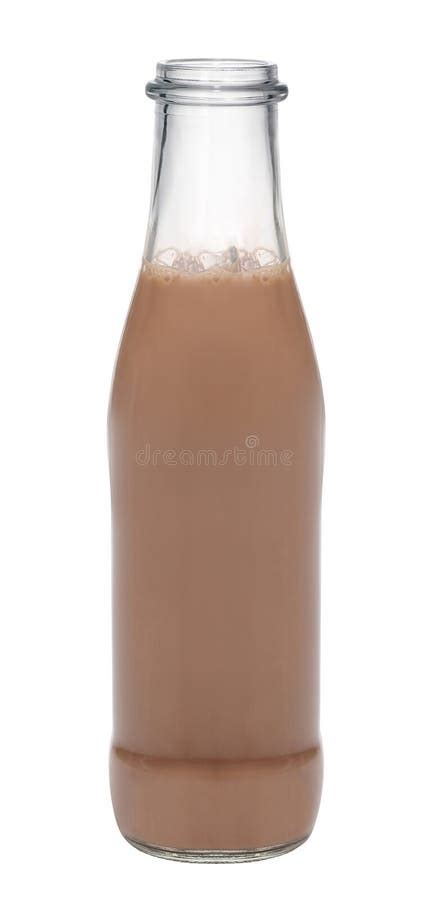 glass bottle of chocolate milk stock image image of dessert container 126621835