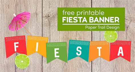 Fiesta Banner Printable Free Decor Paper Trail Design