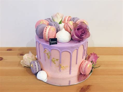 Blush Pink Buttercream Baby Shower Cake With Lilac Purple Chocolate