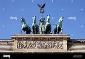 Statua Quadriga, la Porta di Brandeburgo, Berlino Foto stock - Alamy