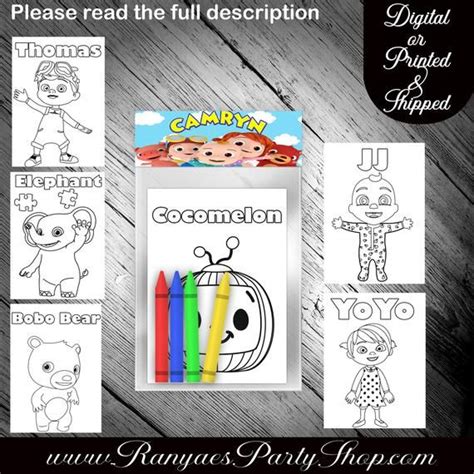 Inspired Cocomelon Mini Coloring Books Cocomelon Party Favors