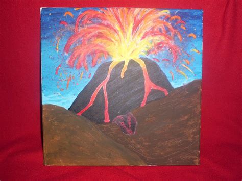Der vulkanausbruch (eruption) ist die bekannteste form des vulkanismus. Kunst, das Bild der Seele: Acryl auf Leinwand