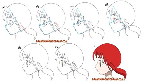 Anime drawing tutorials archives rock draw. How to Draw an Anime / Manga Face and Eyes from the Side ...