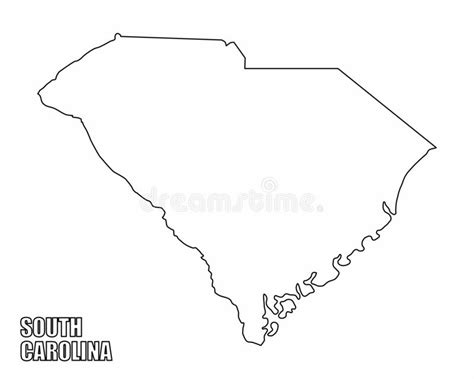South Carolina Outline Map Stock Illustrations 626 South Carolina