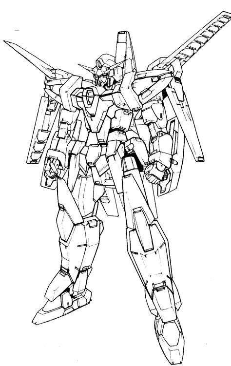 Coloring Pages Gundam Galaxy Drawings