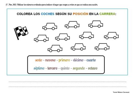 📚 Ordinales Del 1º Al 10º 📚 1º Educación Primaria