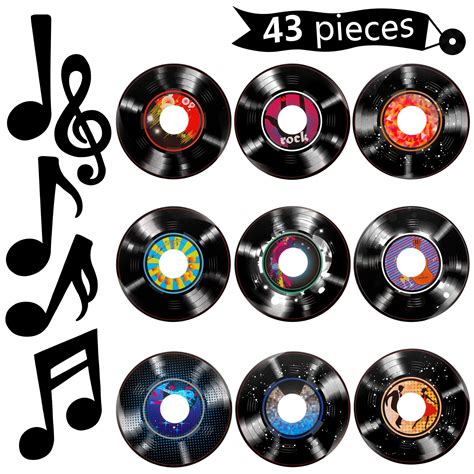 Buy 43 Pieces Music Party Decorations Music Notes Cutouts Musical Notes