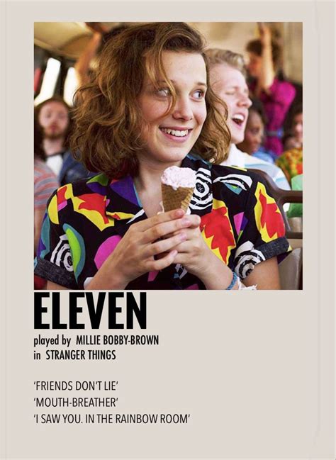 Eleven By Millie Stranger Things Poster Stranger Things Stranger