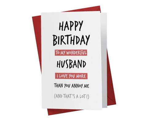 Funny Husband Birthday Card Large 55x85 Inches Birthday Etsy