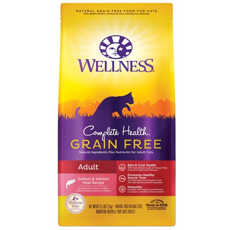 Wellness Complete Health Natural Grain Free Adult Salmon Dry Cat Food