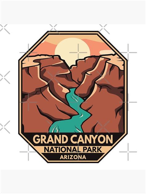 Grand Canyon National Park Retro Emblem Poster For Sale By