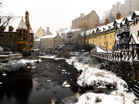 Snow At The Dean Village Rscotland