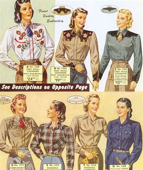 Vintage Western Wear Catalogue From The 1940s Cowgirl Vintage Vintage