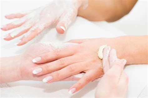 Hand Treatment With Mask In Nail Salon Ginkels Cosmetics