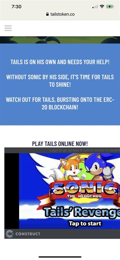 Tails Sonic Sega Tails Token Rtailstoken