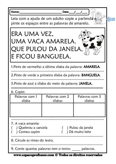 Caderno De Interpretação De Textos Método Das 28 Palavras Atividades