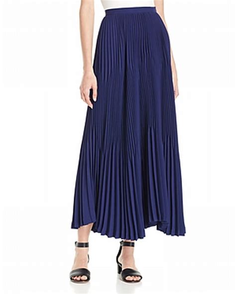 Theory Theory New Navy Blue Womens Size 6 Flowy Maxi Pleated Side Zip Skirt