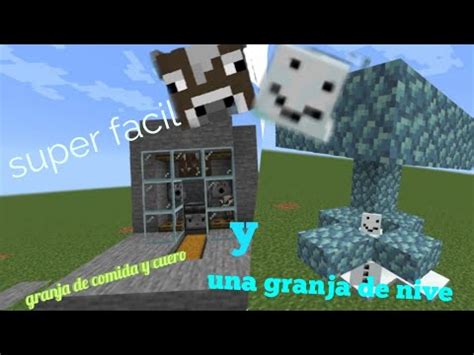 C Mo Hacer Una Granja De Comida Y Cuero Y Una De Nieve En Minecraft