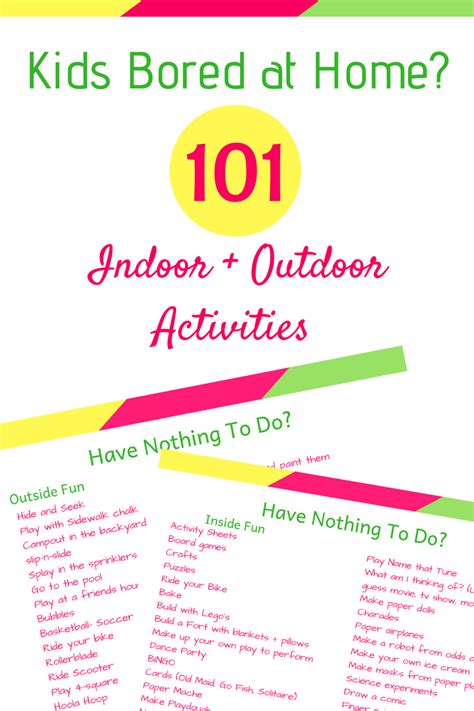 101 Things To Do When Youre Bored Kids Edition Bored Kids Things