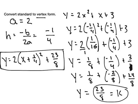 Maybe you would like to learn more about one of these? Convert Equation From Vertex Form To Standard Calculator ...