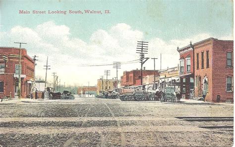 Main Street Walnut Illinois 1910 Postcard Showing A Co Flickr