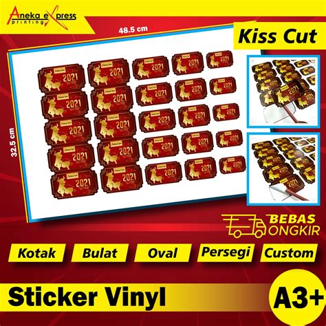 Jual Print Stiker Cetak Sticker Vinyl A Glossy Doff Transparant