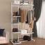 Clothing Garment Rack Metal Clothes With Shelves Wire 