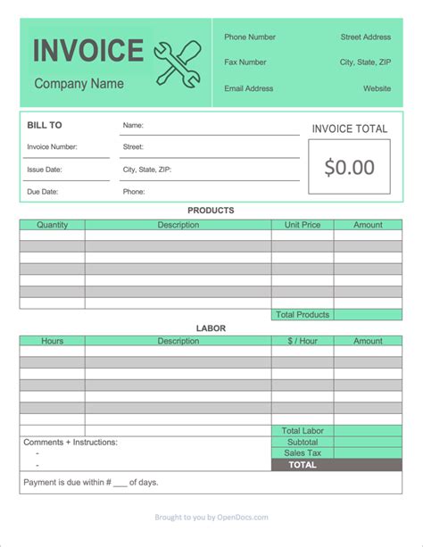 Download It Contractor Invoice Template Excel Pictures Invoice
