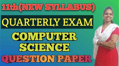 While attempting questions from previous papers you will see that some questions are getting repeated and the best way to handle it is by practicing question papers. 11th Quarterly Exam 2019-2020 COMPUTER SCIENCE question ...