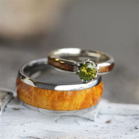 Wooden Wedding Ring Sets Abc Wedding