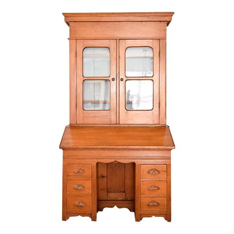 Vintage french provincial secretary desk a gorgeous vintage french secretary desk with a hutch and a fresh, bright coat of paint. Antique Victorian Secretary Desk Bookcase or Hutch | Chairish